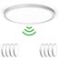 OPPEARL [8 Stücke LED Deckenleuchte mit Radar Bewegungsmelder, 24W 2400LM LED Lampe mit Bewegungsmelder Innen Rund, 4000K Deckenlampe Bewegungsmelder als Flurlampe, Balkon/Garage Lampe, Ø30CM