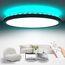 zemty 40CM LED Deckenleuchte Dimmbar, 36W 3200LM RGB Farbwechsel Deckenlampe mit Fernbedienung, 3000K-6000K Wasserfest Lampe Decke für Badezimmer Jugendzimmer Wohnzimmer Schlafzimmer Schwarz