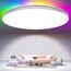 OUILA Deckenlampe Led Dimmbar 36W RGB Farbwechsel LED Deckenleuchte Flach mit Fernbedienung 3600LM Rund 3000K-6500K Deckenbeleuchtung für Schlafzimmer Wohnzimmer Esszimmer Küche Korridor Balkon Ø37CM