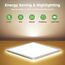zemty Deckenlampe LED Deckenleuchte Flach, 3Farben - 3000K/4000K/6500K, IP44 Wasserfest Quadrat Badlampe Decke, 2800LM Modern LED Decklit für Flur küche Badezimmer Schlafzimmer Büro,Ø29CM