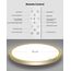 zemty LED Deckenleuchte Dimmbar 30CM, 24W 3200LM RGB Deckenlampe mit Fernbedienung, 3000K-6500K Flach Badezimmer Lampe Decke Wasserfest für Kinderzimmer Schlafzimmer Wohnzimmer Golden