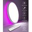zemty 2 Stück 40CM LED Deckenleuchte Dimmbar, 36W 3200LM Deckenlampe RGB Farbwechsel mit Fernbedienung, 3000K-6000K Wasserfest Lampe Decke für Badezimmer Jugendzimmer Wohnzimmer Schlafzimmer