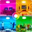 OUILA Deckenlampe Led Dimmbar 36W RGB Farbwechsel LED Deckenleuchte Flach mit Fernbedienung 3600LM Rund 3000K-6500K Deckenbeleuchtung für Schlafzimmer Wohnzimmer Esszimmer Küche Korridor Balkon Ø37CM