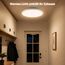 JONMONSM Led Deckenleuchte 24W Warmweiß, 3000K 3000LM Deckenlampe LED IP54 Wasserfest Led Lampen Deckenlampen für Wohnzimmer, Schlafzimmer, Badezimmer,Balkon, Korridor, 300 * 40mm