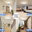 OPPEARL [2 Stücke] LED Deckenleuchte mit Radar Bewegungsmelder, 18W 1800LM 4000K Lampe mit Bewegungsmelder innen, IP44 LED Deckenlampe Flach für Treppe Balkon Flur Keller, 23 * 23 * 2.4cm