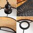 FRIDEKO HOME Pendelleuchte Schwarz Gold,Modern Hängeleuchte Deckenlampe E27 Rund Stoff Lampenschirm Hängelampe für Wohnzimmer Esszimmer Schlafzimmer