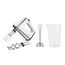 Krups 3 Mix 9000 Handmixer, 750 Watt, Geschwindigkeitsregler, Turbomodus, ergonomischer Griff, Handrührgerät inkl. Schneebesen, Knethaken, Pürierstab-Aufsatz, Messbecher, weiß/silber, GN9121