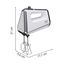 Krups 3Mix 9000 Handmixer, 750 Watt, Geschwindigkeitsregler, Turbomodus, Pulsfunktion, Mixer, ergonomischer Griff, langes Kabel, Handrührgerät inkl. Schneebesen und Knethaken, Schneeweiß, GN9101