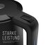 Balter Wasserkocher Edelstahl WK-4, 1,7 Liter, elektrischer Wasserkocher, Doppelwand Design, BPA frei, LED, Teekocher Kompakt, leise (Schwarz)