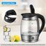 FOR ME Glas Elektrischer Wasserkocher 1,8L, Temperatureinstellung, Temperaturwahl 40°C bis 100°C, 7 Farben LED-Beleuchtung, Warmhaltefunktion, BPA-Frei