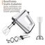 Krups 3 Mix 9000 Handmixer, 750 Watt, Geschwindigkeitsregler, Turbomodus, ergonomischer Griff, Handrührgerät inkl. Schneebesen, Knethaken, Pürierstab-Aufsatz, Messbecher, weiß/silber, GN9121