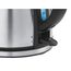 WMF Stelio Wasserkocher Edelstahl 1,2l, elektrischer Wasserkocher mit Kalk-Wasserfilter, 2400 W, Wasserstandanzeige beleuchtet, edelstahl matt