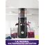 ACOQOOS Entsafter, Entsafter für Ganze Gemüse und Obst, 135 mm Breite und Größere Fütterungsröhre, 1,8 L Füllvolumen, Leicht zu Reinigender Slow Juicer mit 2 Gläsern, Elektrische Saftpresse Schwarz