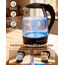 Aigostar Glas Elektrischer Wasserkocher Schwarz 1,7 Liter - Schnell Kochendes Glaswasserkocher 2200W, LED-Beleuchtung, Verdicktes Borosilikatglas, BPA-frei, mit kalkfilter, Automatische Abschaltung