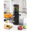 ACOQOOS Entsafter, Entsafter für Ganze Gemüse und Obst, 135 mm Breite und Größere Fütterungsröhre, 1,8 L Füllvolumen, Leicht zu Reinigender Slow Juicer mit 2 Gläsern, Elektrische Saftpresse Schwarz