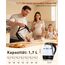 Aigostar Glas Elektrischer Wasserkocher Schwarz 1,7 Liter - Schnell Kochendes Glaswasserkocher 2200W, LED-Beleuchtung, Verdicktes Borosilikatglas, BPA-frei, mit kalkfilter, Automatische Abschaltung