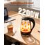 Aigostar Glas Elektrischer Wasserkocher Schwarz 1,7 Liter - Schnell Kochendes Glaswasserkocher 2200W, LED-Beleuchtung, Verdicktes Borosilikatglas, BPA-frei, mit kalkfilter, Automatische Abschaltung