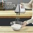 Krups 3 Mix 9000 Handmixer, 750 Watt, Geschwindigkeitsregler, Turbomodus, ergonomischer Griff, Handrührgerät inkl. Schneebesen, Knethaken, Pürierstab-Aufsatz, Messbecher, weiß/silber, GN9121