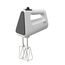 Krups 3 Mix 4000 Handmixer, 450 Watt, robustes Design, variabler Geschwindigkeitsregler, Turbo- und Auswurf-Funktion, inkl. 2 Rührbesen und 2 Knethaken, weiß/grau, GN4001