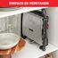 Tefal Kontaktgrill Inicio GC241D, Elektrogrill/Sandwichtoaster, Fettarmes Grillen, Panini, Toasts, Steak, Gemüse, Antihaftbeschichtete Grillplatten, 2000W, 36.3x10.8x33.2cm, Edelstahl/Schwarz