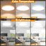 NEEMOSI LED Deckenleuchte mit Nachtlicht - 36W Deckenlampe Dimmbar mit Fernbedienung&Timer, Rund Flach Lampe für Schlafzimme Wohnzimmer Küche Badezimmer Kinderzimmer Ø39cm
