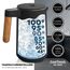 BALTER Edelstahl Wasserkocher mit Temperatureinstellung, 45°C-100°C, Doppelwand, BPA frei, leise & kabellos, Warmhaltefunktion, Teekocher mit Temperaturanzeige, 1.5L, 2200W, Schwarz