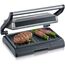 SEVERIN Kontaktgrill für Sandwiches, Steak und als Panini Grill, antihaftbeschichteter Sandwich Maker für fettfreies Grillen, 800 W, metallic grau/schwarz, KG 2394