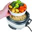 Russell Hobbs Reiskocher klein [medium] 0,8l (inkl. Dampfgarer-Einsatz, Warmhaltefunktion, antihaftbeschichteter Gartopf, Reislöffel & Messbecher) Schongarer für Gemüse & Fisch 27030-56