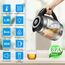 FOR ME Glas Elektrischer Wasserkocher mit Teesieb 1,8L, Temperatureinstellung, Temperaturwahl 40°C bis 100°C, 7 Farben LED-Beleuchtung, Warmhaltefunktion, BPA Frei