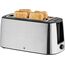 WMF Bueno Pro Langschlitz-Toaster aus Edelstahl für 4 Brotscheiben, mit Brötchenaufsatz, Aufknusper- und Auftaufunktion, 6 Bräunungsstufen – stilvoll für knusprigen Genuss im modernen Küchenambiente