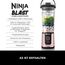 Ninja Blast Kabelloser Mini-Mixer, 530 ml, 2er-Pack, Auslaufsicherer Trinkdeckel, Wiederaufladbar, Smoothies & Proteinshakes für Unterwegs, Mixt Eis & Gefrorenes Obst, Roségold & Silber, BC151UKEUGV