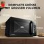 Toshiba MW2-MM20PF(BK) Mikrowelle/Solo-Mikrowelle / 20L / 800W / 5 Leistungsstufen mit praktischer Auftaufunktion/LED-Beleuchtung im Innenraum/Schwarz