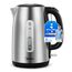 Midea Wasserkocher Edelstahl 1.7L, BPA-freier Wasserkocher, 2200W Schnellkochfunktion, Kettle mit Wasserstandsanzeige, LED-Leuchtanzeige, 360°-Basis, Trockenlaufschutz, MKE17M1ADS