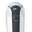 SEVERIN Handmixer, Handrührgerät mit 5 Geschwindigkeitsstufen, praktischer Handrührer mit 2 Edelstahl-Rührbesen und -Knethaken, 400 W, weiß-schwarz / Edelstahl, HM 3830