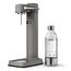 Aarke Carbonator 3, Wassersprudler aus Edelstahl im modernen Mattgrau Finish mit BPA-freier 1L PET-Flasche, Sprudelwasserbereiter für Leitungswasser, kompatibel mit 60L CO2-Zylindern