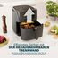 Princess Digitale Heißluftfritteuse 6,5 L mit Trennwand, 12 Programme, Touchscreen, Bis zu 60% Energieersparnis, Fettarmes Frittieren ohne Öl, Für 1,5 kg Pommes, Schwarz, 182061