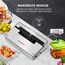 Bonsenkitchen Vakuumierer, Stark Vakuumiergerät mit 5 Modi, 8 L/Min, Globefish-Technologie für Kontinuierliches Arbeiten mit Hoher Geschwindigkeit, Enthält 5 Vakuumbeutel und 1 Rollbeutel