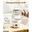 Aigostar Glas Elektrischer Wasserkocher Weiß 1,7 Liter - Schnell Kochendes Glaswasserkocher 2200W, LED-Beleuchtung, Verdicktes Borosilikatglas, BPA-frei, mit kalkfilter, Automatische Abschaltung