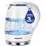 Aigostar Glas Elektrischer Wasserkocher Weiß 1,7 Liter - Schnell Kochendes Glaswasserkocher 2200W, LED-Beleuchtung, Verdicktes Borosilikatglas, BPA-frei, mit kalkfilter, Automatische Abschaltung