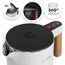 BALTER Edelstahl Wasserkocher mit Temperatureinstellung, 45°C-100°C, Doppelwand, BPA frei, leise & kabellos, Warmhaltefunktion, Teekocher mit Temperaturanzeige, 1.5L, 2200W, Weiss