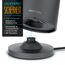 Arendo - Wasserkocher Edelstahl mit Temperatureinstellung - 45°C-100°C - 1.5 Liter - Doppelwand - BPA frei - Warmhaltefunktion - Teekocher mit Temperaturanzeige - Griff Cool Touch - Schwarz Cool Grey