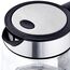 Amazon Basics Elektrischer Wasserkocher aus Glas, 1,7 l, 2200 W, Schwarz, Silber
