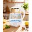 Aigostar Glas Elektrischer Wasserkocher Weiß 1,7 Liter - Schnell Kochendes Glaswasserkocher 2200W, LED-Beleuchtung, Verdicktes Borosilikatglas, BPA-frei, mit kalkfilter, Automatische Abschaltung