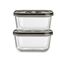 CASO VacuBoxx Eco-Duo S - Vakuum-Frischebehälter / 2 Behälter mit je 500 ml / für druckempfindliche und flüssige Lebensmittel / BPA-Frei / hitzebeständig, spülmaschinenfest, gefriergeeignet