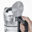 SEVERIN Mini Glas Wasserkocher 0,5 L, leistungsstark und kompakt in hochwertigem Design, elektrischer Wasserkocher mit Kalkfilter, Edelstahl/schwarz, WK 3472