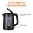 Amazon Basics Wasserkocher 1,7L, 2200 W, BPA-frei mit 360° Basis, Automatische Abschaltung und Herausnehmbarem Kalkfilter, Mattschwarz