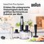 Braun MultiQuick 7 - Stabmixer mit SplashControl-Technologie, ActiveBlade System, Präzise Geschwindigkeitsregelung, 500 ml Zerkleinerer, Schneebesen, 600 mL Becher, 1000W, Schwarz (MQ7035X)