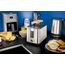 Krups KH442D Control Line Premium Toaster, Edelstahl, 2 kurze Schlitze für 2 Scheiben, Brötchenaufsatz, 6 Bräunungsgrade, 850 W, 23.6 x 32.4 x 20.2 cm, Silber/ Schwarz