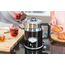 Russell Hobbs Wasserkocher [1,7l, 2400W] Retro Schwarz & polierter Edelstahl (Schnellkochfunktion, Wassertemperaturanzeige im Retrodesign, außenliegende Wasserstandsanzeige) Teekocher 21671-70