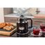 Russell Hobbs Wasserkocher [1,7l, 2400W] Retro Schwarz & polierter Edelstahl (Schnellkochfunktion, Wassertemperaturanzeige im Retrodesign, außenliegende Wasserstandsanzeige) Teekocher 21671-70